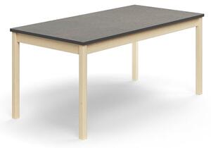 AJ Produkty Stůl DECIBEL, 1600x800x720 mm, akustické linoleum, bříza/tmavě šedá