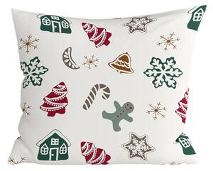 Polybavlněný povlak na polštář HOLLY POLY 45x45 cm, bílý