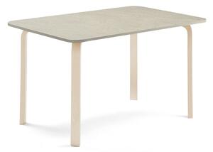 AJ Produkty Stůl ELTON, 1400x800x710 mm, bříza, akustické linoleum, šedá