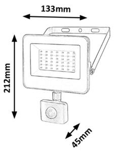 Rabalux 7068 - LED Reflektor se senzorem FLOOD LED/30W/230V 4000K IP44 černá