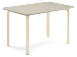 AJ Produkty Stůl ELTON, 1200x800x710 mm, bříza, akustické linoleum, šedá