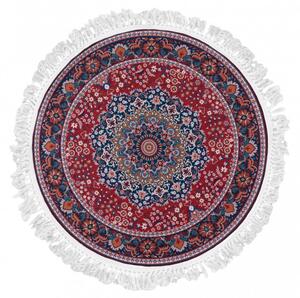 Makro Abra Kulatý koberec CHENILLE PRINTED JZ-867 Klasický bordó modrý Rozměr: průměr 120 cm