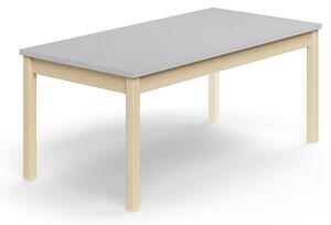 AJ Produkty Stůl DECIBEL, 1400x700x590 mm, akustická HPL deska, bříza/šedá