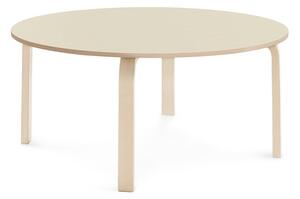 AJ Produkty Stůl ELTON, Ø 1200x530 mm, bříza, akustická HPL deska, bříza