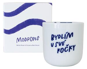 Porcelánový hrnek Bydlím u své kočky 270 ml