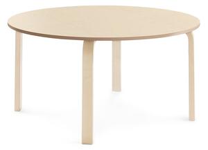 AJ Produkty Stůl ELTON, Ø 1200x590 mm, bříza, akustické linoleum, béžová