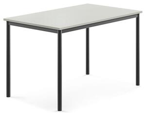 AJ Produkty Stůl BORÅS, 1200x800x760 mm, antracitově šedé nohy, HPL deska, šedá