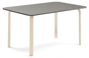 AJ Produkty Stůl ELTON, 1800x800x710 mm, bříza, akustické linoleum, tmavě šedá