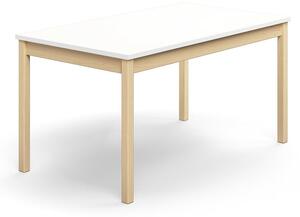 AJ Produkty Stůl DECIBEL, 1400x800x720 mm, akustická HPL deska, bříza/bílá
