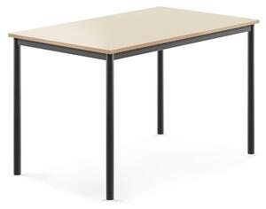 AJ Produkty Stůl SONITUS, 1200x800x760 mm, antracitově šedé nohy, HPL deska tlumící hluk, bříza