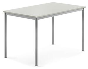 AJ Produkty Stůl SONITUS, 1200x800x760 mm, stříbrné nohy, HPL deska tlumící hluk, šedá