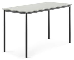 AJ Produkty Stůl BORÅS, 1600x700x900 mm, antracitově šedé nohy, HPL deska, šedá