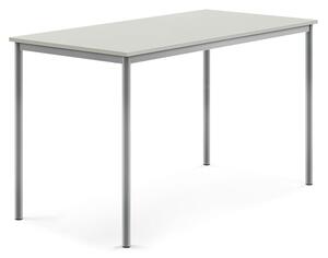 AJ Produkty Stůl BORÅS, 1600x800x900 mm, stříbrné nohy, HPL deska, šedá