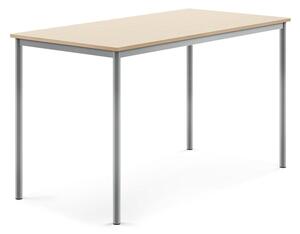 AJ Produkty Stůl BORÅS, 1600x800x900 mm, stříbrné nohy, HPL deska, bříza