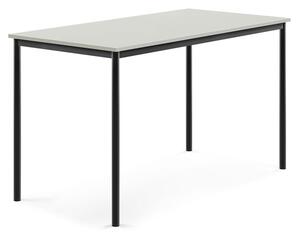 AJ Produkty Stůl BORÅS, 1600x800x900 mm, antracitově šedé nohy, HPL deska, šedá