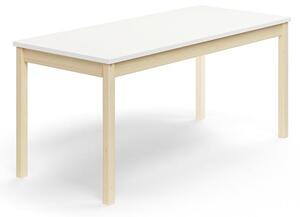 AJ Produkty Stůl DECIBEL, 1600x700x720 mm, akustická HPL deska, bříza/bílá