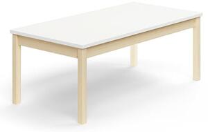 AJ Produkty Stůl DECIBEL, 1400x700x530 mm, akustická HPL deska, bříza/bílá