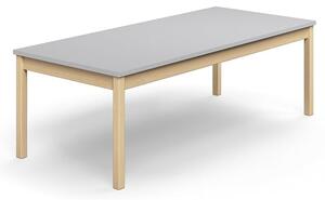AJ Produkty Stůl DECIBEL, 1800x800x590 mm, akustická HPL deska, bříza/šedá