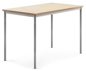 AJ Produkty Stůl SONITUS, 1400x800x900 mm, stříbrné nohy, deska s linoleem, béžová