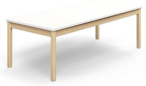 AJ Produkty Stůl DECIBEL, 1800x800x590 mm, akustická HPL deska, bříza/bílá