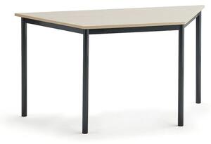 AJ Produkty Stůl SONITUS TRAPETS, 1400x700x720 mm, antracitově šedé nohy, HPL deska tlumící hluk, bříza