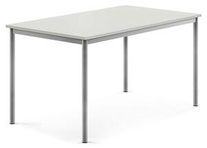 AJ Produkty Stůl BORÅS, 1400x800x720 mm, stříbrné nohy, HPL deska, šedá