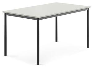 AJ Produkty Stůl BORÅS, 1400x800x720 mm, antracitově šedé nohy, HPL deska, šedá