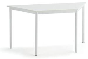 AJ Produkty Stůl SONITUS TRAPETS, 1400x700x720 mm, bílé nohy, HPL deska tlumící hluk, bílá