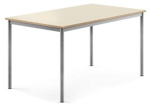 AJ Produkty Stůl BORÅS, 1400x800x720 mm, stříbrné nohy, HPL deska, bříza