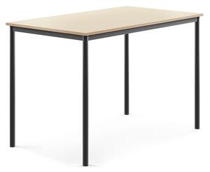 AJ Produkty Stůl BORÅS, 1400x800x900 mm, antracitově šedé nohy, HPL deska, bříza