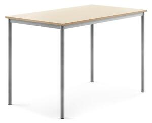 AJ Produkty Stůl BORÅS, 1400x800x900 mm, stříbrné nohy, HPL deska, bříza