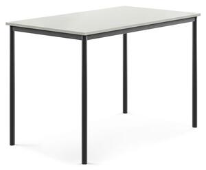 AJ Produkty Stůl BORÅS, 1400x800x900 mm, antracitově šedé nohy, HPL deska, šedá