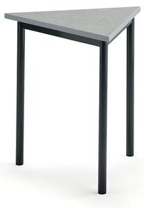 AJ Produkty Stůl SONITUS TRIANGEL, 700x700x720 mm, antracitově šedé nohy, deska s linoleem, šedá