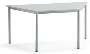 AJ Produkty Stůl SONITUS TRAPETS, 1600x800x720 mm, stříbrné nohy, HPL deska tlumící hluk, šedá