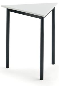 AJ Produkty Stůl SONITUS TRIANGEL, 700x700x720 mm, antracitově šedé nohy, HPL deska tlumící hluk, bílá