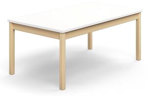 AJ Produkty Stůl DECIBEL, 1400x800x590 mm, akustická HPL deska, bříza/bílá