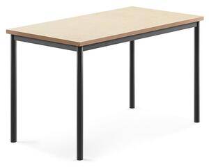 AJ Produkty Stůl SONITUS, 1200x700x720 mm, antracitově šedé nohy, deska s linoleem, béžová