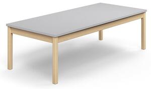 AJ Produkty Stůl DECIBEL, 1800x800x530 mm, akustická HPL deska, bříza/šedá