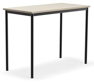 AJ Produkty Stůl BORÅS PLUS, 1200x600x900 mm, antracitově šedé nohy, HPL deska, jasan
