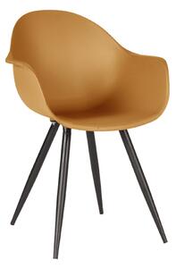 LABEL51 Jídelní židle Luca - okrový plast