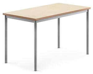AJ Produkty Stůl SONITUS, 1200x700x720 mm, stříbrné nohy, deska s linoleem, béžová