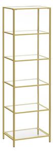 Knihovna GLASY 40x177x30 cm zlatá