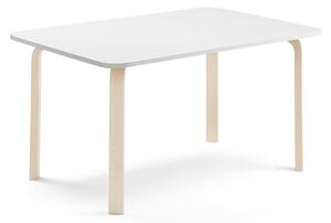 AJ Produkty Stůl ELTON, 1400x700x640 mm, bříza, akustická HPL deska, bílá
