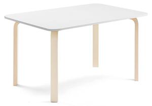AJ Produkty Stůl ELTON, 1200x800x640 mm, bříza, akustická HPL deska, bílá