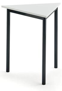 AJ Produkty Stůl BORÅS TRIANGEL, 700x700x720 mm, antracitově šedé nohy, HPL deska, bílá