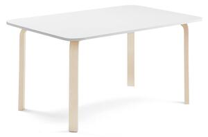 AJ Produkty Stůl ELTON, 1400x800x640 mm, bříza, akustická HPL deska, bílá