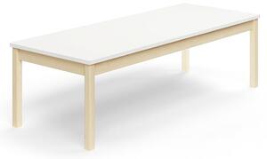 AJ Produkty Stůl DECIBEL, 1800x700x530 mm, akustická HPL deska, bříza/bílá