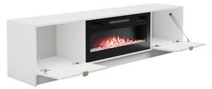 TV skříňka s krbem Razimo EF, Barva dřeva: ořech okapi 5903211561535
