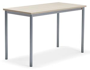 AJ Produkty Stůl SONITUS PLUS, 1200x600x760 mm, stříbrné nohy, HPL deska tlumící hluk, jasan