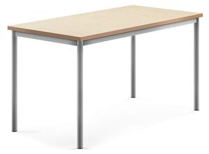 AJ Produkty Stůl SONITUS, 1400x700x720 mm, stříbrné nohy, deska s linoleem, béžová